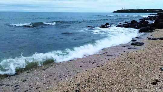 自然风光大海海水海浪视频