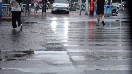 雨天 下雨 城市风光 写意 台风 雨中景色