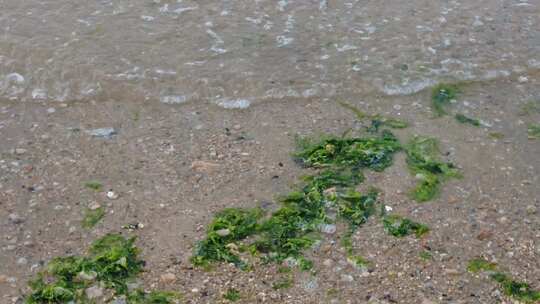 大海海浪沙滩风景蓝天白云实拍