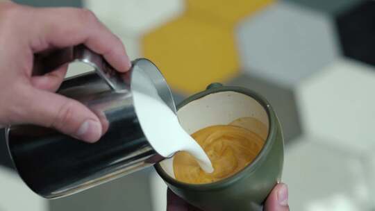 咖啡制作、拿铁咖啡、咖啡豆、煮咖啡视频素材模板下载