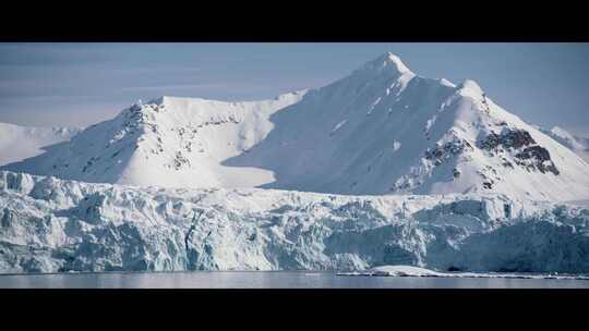 无人机航拍北极冰山冰川冰盖冰架冰原浮冰