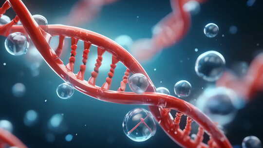 医学DNA双螺旋结构基因分子4K