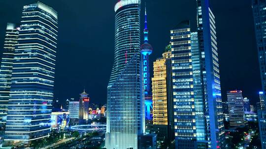 上海夜景 科技感城市夜景