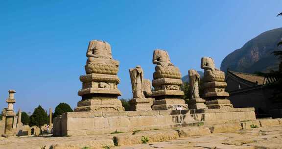 河北邯郸响堂山常乐寺实景素材