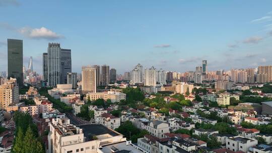 4K航拍上海城市建筑
