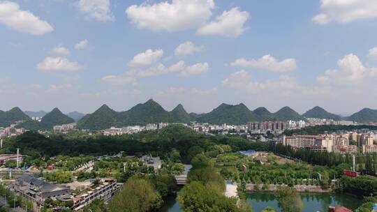 贵州贵阳城市风光旅游景点航拍