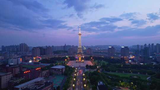 中国株洲神农城炎帝广场夜景