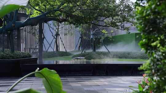 风景园林水景艺术字视频素材4K