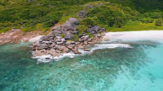 海滩，热带度假村，海岸，岩石