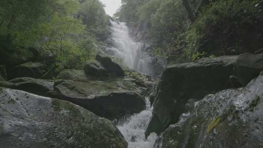 浙江温州泰顺乌岩岭山涧流水慢镜头