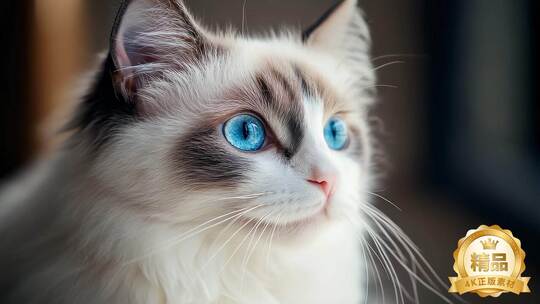 温柔蓝眸布偶猫小猫猫咪的治愈瞬间