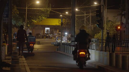 路灯 夜晚空镜 道路夜景