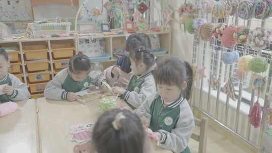 幼儿园校园生活儿童学校欢快4K素材