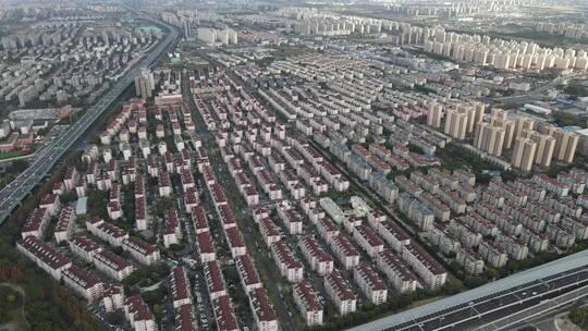 上海芦恒路小区全景4K航拍