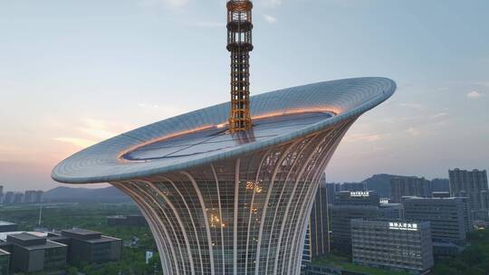 武汉新能源研究院大楼，特写环绕镜头