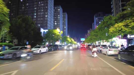 夜晚马路夜景