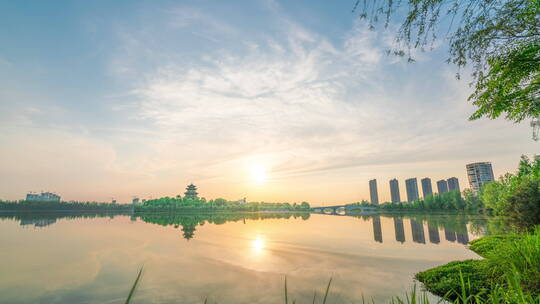 抚州梦湖延时摄影日出日落宣传片空镜