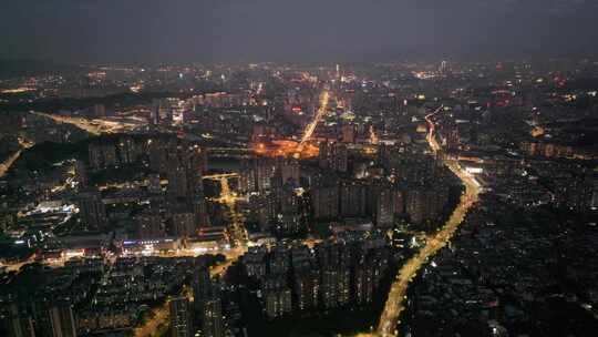 广州海珠区夜景航拍视频素材模板下载