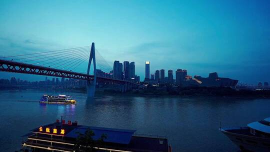 重庆东水门大桥延时摄影视频素材模板下载