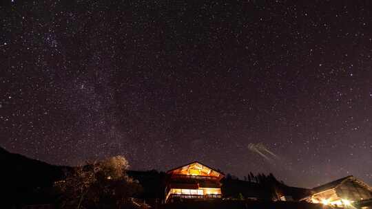 延时拍摄星空景色