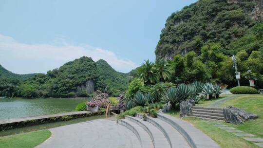 广西柳州山水龙潭公园自然风光美景