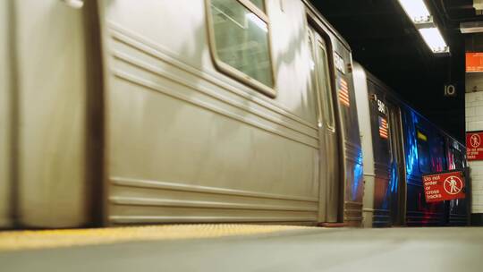 纽约火车站台视频素材模板下载