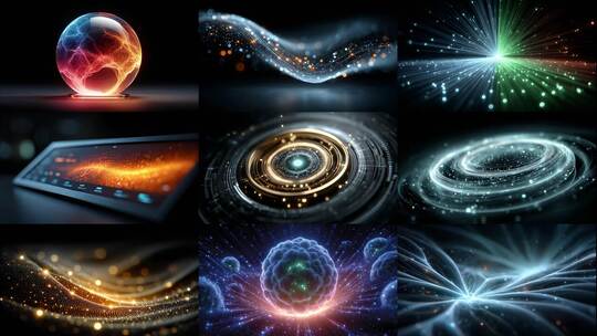 未来科技粒子能量光效高清在线视频素材下载