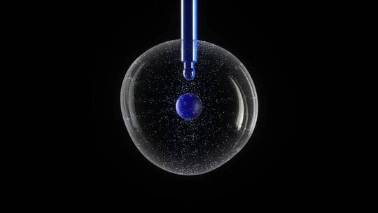 异形水球释放活性因子科幻高端护肤3D素材