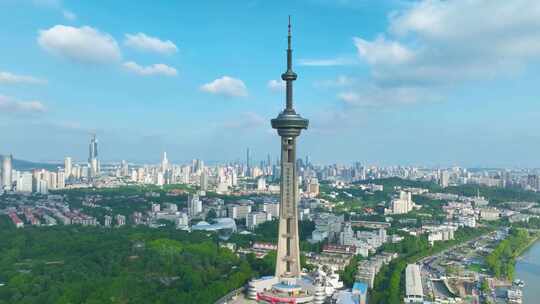 南京电视塔城市鸟瞰全景