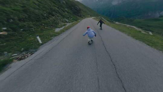 长板速降运动FPV航拍