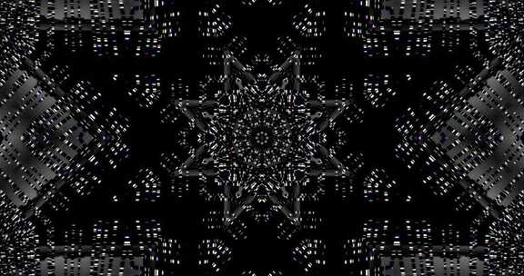 A0191 4K时尚创意彩色几何拼接光影线条万花筒背景