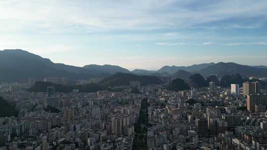 航拍广东云浮建设云浮大景