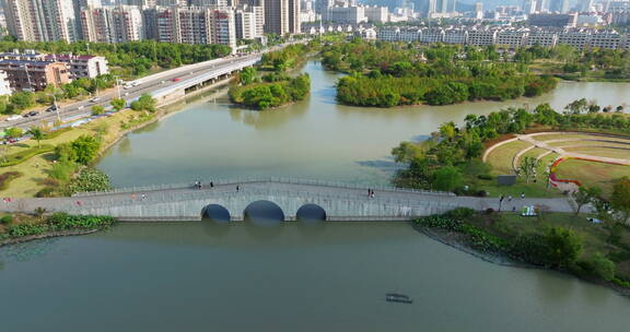 航拍温岭九龙湖国家湿地公园15