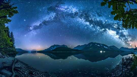 星空 唯美星际大屏背景 宇宙银河星光璀璨