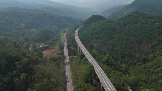 西双版纳G8511昆磨高速公路航拍景观