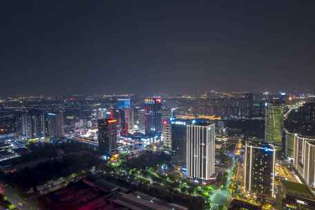 最新佛山北滘新城CBD夜景延时