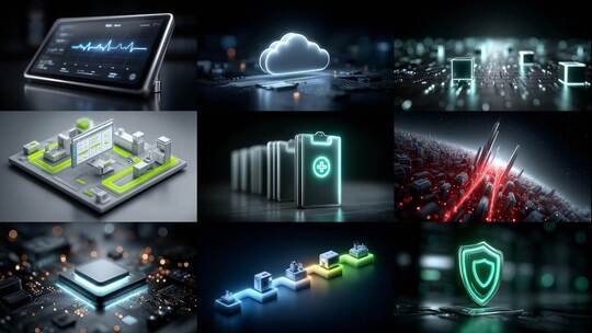 智慧医疗数据云链安全未来高清在线视频素材下载