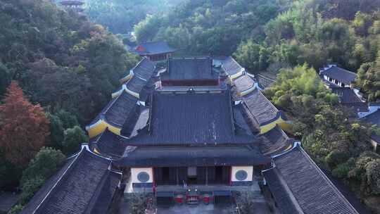 新昌大佛寺栖光净寺航拍