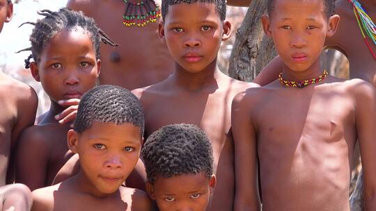 非洲儿童肖像特写视频素材模板下载