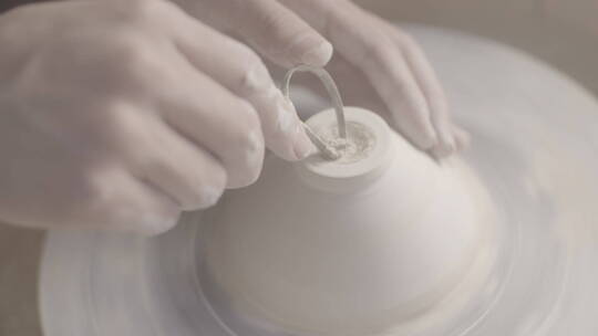 手工捏陶瓷1视频素材模板下载