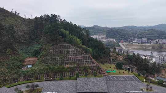 湖南怀化通道转兵纪念馆航拍