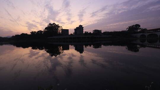 延时镜头 夕阳西下