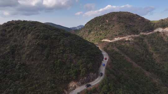 车队跟车航拍跟拍