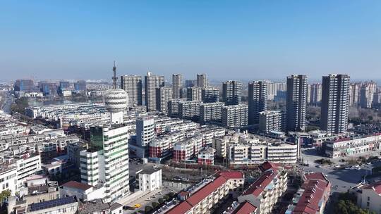 城市建筑群高空俯瞰 无为市 芜湖