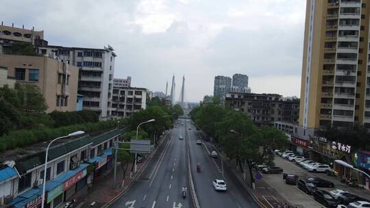 湖南益阳城市风光航拍