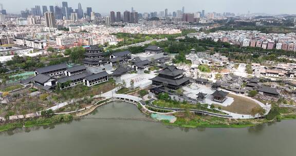 广州文化馆建筑航拍