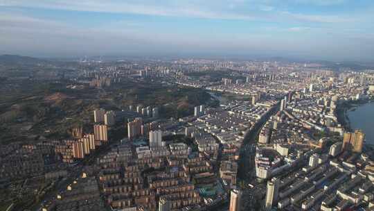 吉林市城市建筑风光航拍