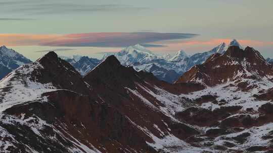 航拍梅里雪山北坡