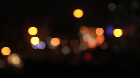 城市夜景 车灯 光斑 大光圈虚化光斑 50帧
