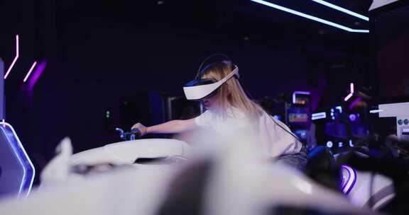 Vr，女孩， Vr眼镜，摩托车